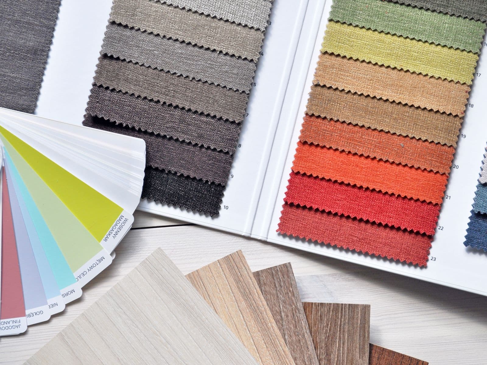 Fabric swatches and colour references reviewed against the buyer specification